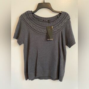 NWT Daisy Fuentes Petites Chic Elite Knit Top - PETITE LARGE